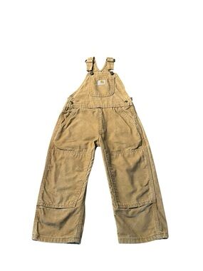 Carhartt Kids Tan Canvas Overalls Size 3T